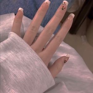 Cherry French Press on Nails